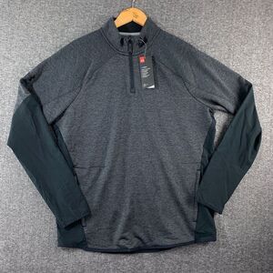 Under Armour Pullover Mens Large‎ Gray Performance Stretch Jacket 1/4 Zip NEW